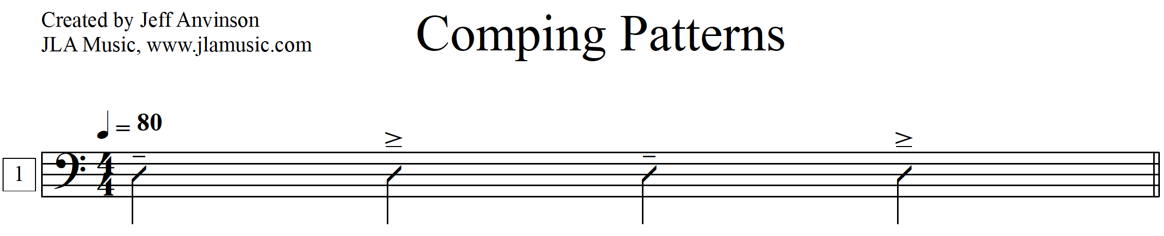 comping patterns for piano 1 www.piano.etc.com copyright 2023 Jeff Anvinson